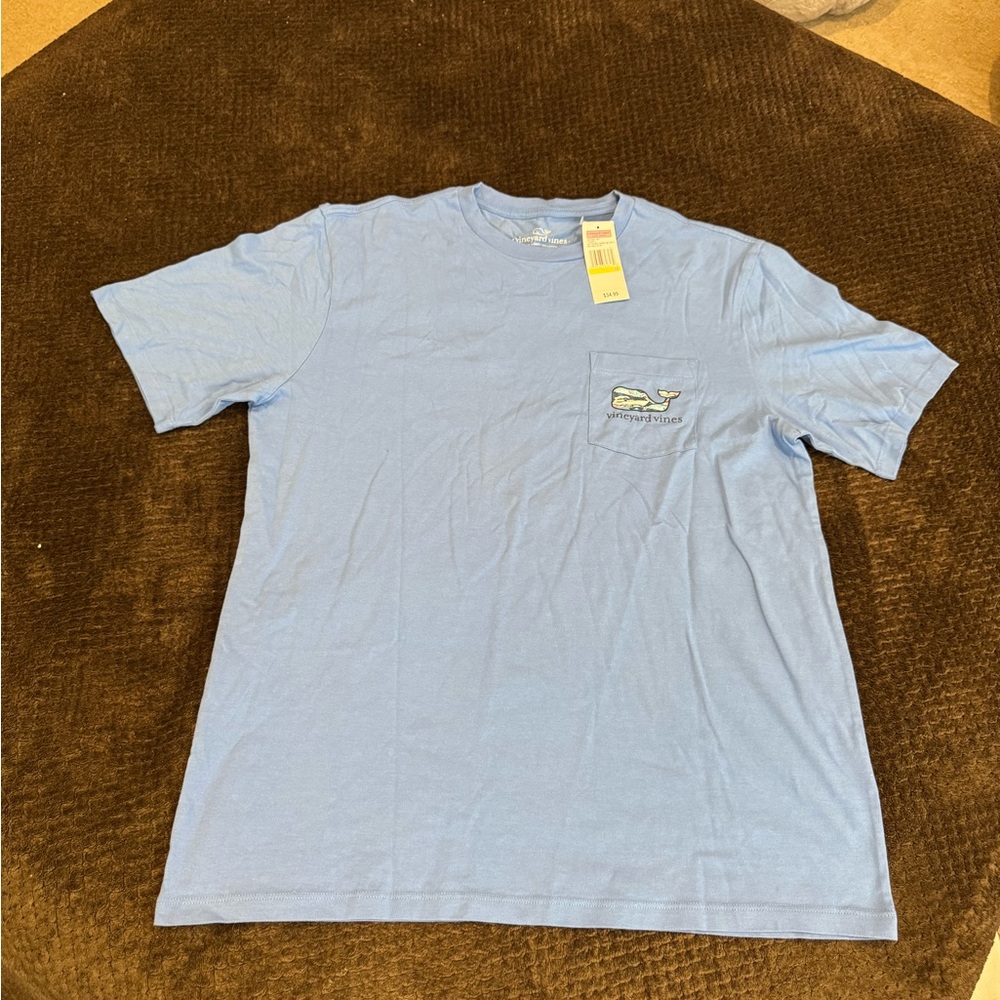 Vineyard Vines Pocket Tee in Sky Blue